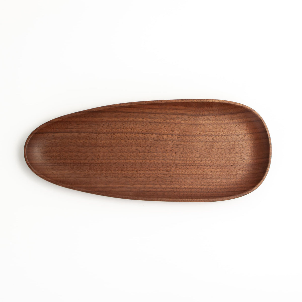 Oval Walnut Pebble Tray