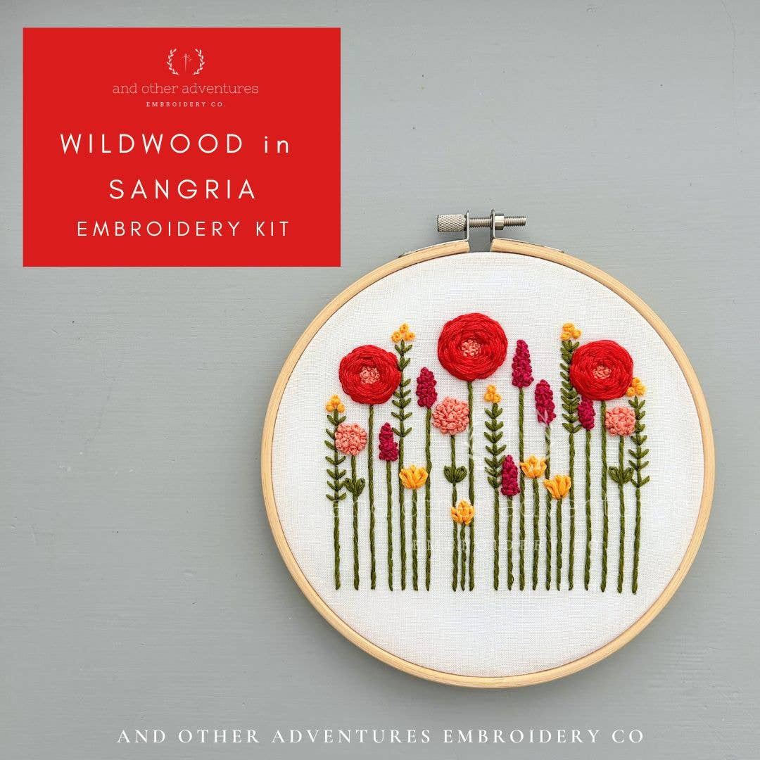 Wildwood in Sangria Embroidery Kit