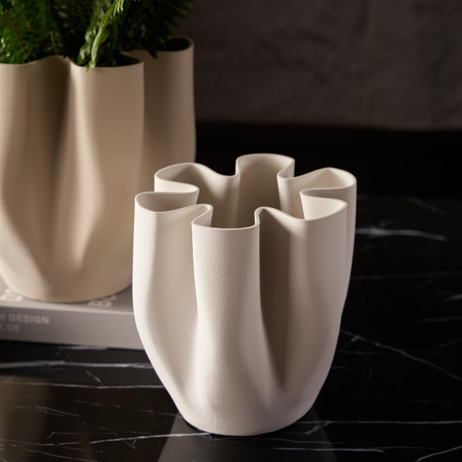 3D Printed Ceramic Off White Bowl Vase