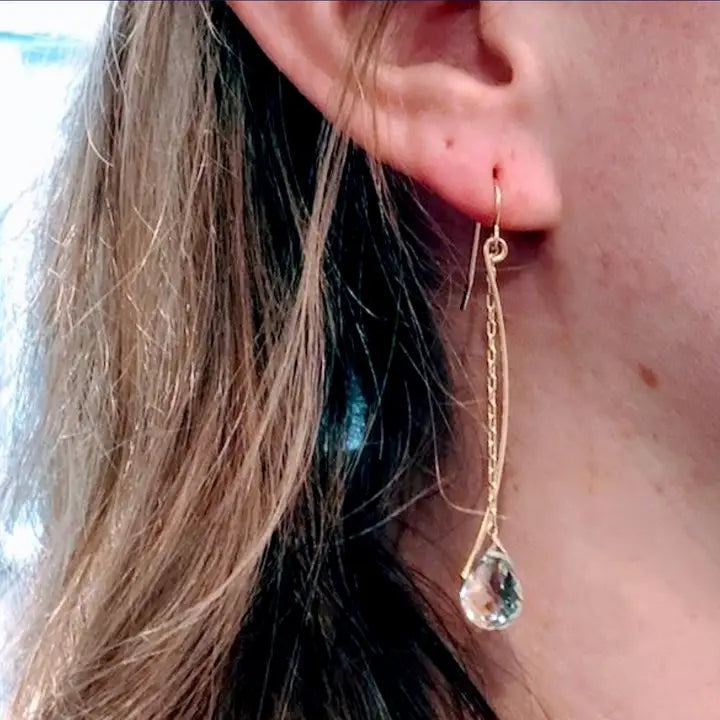 Charm School Earrings White Topaz