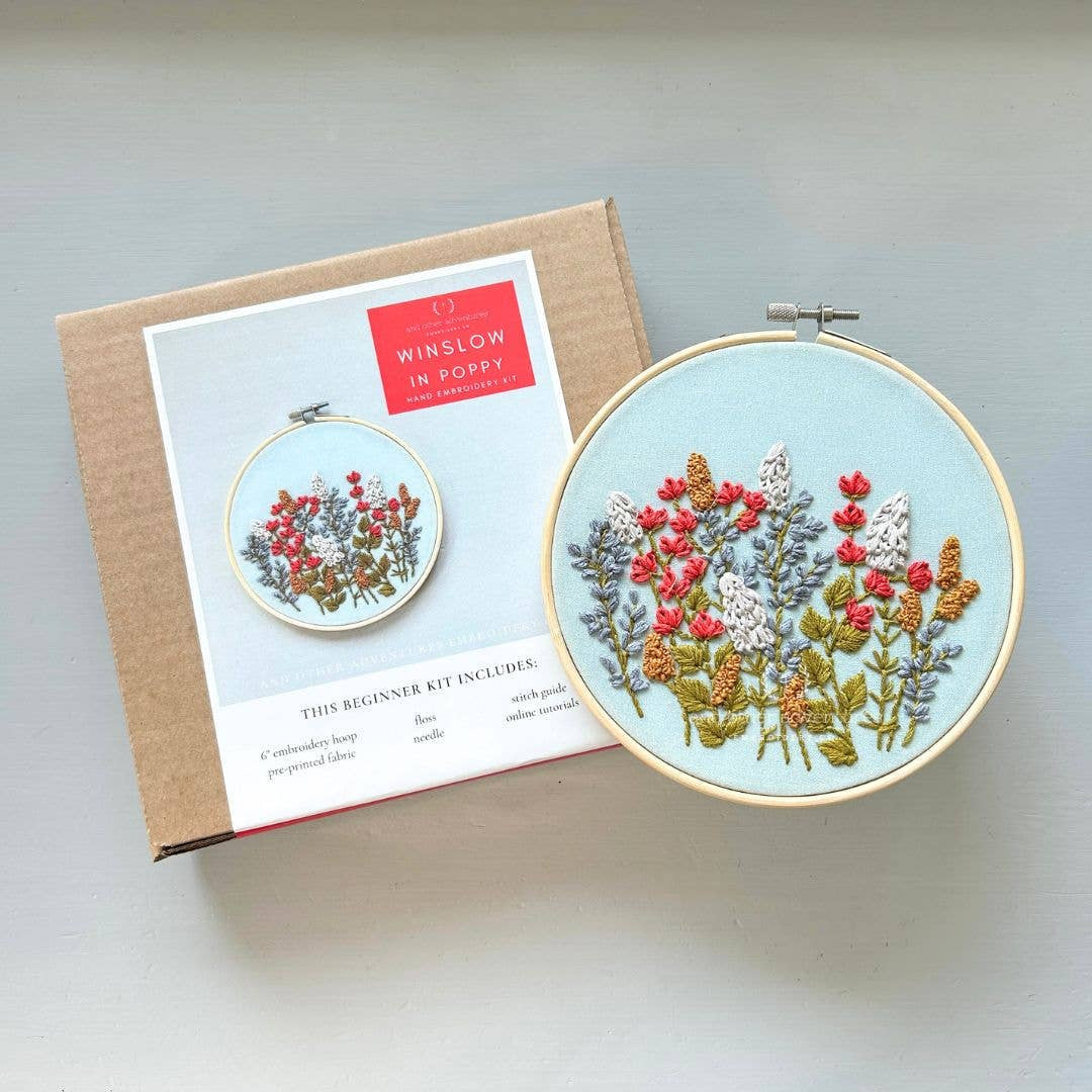 Winslow in Poppy Embroidery Kit