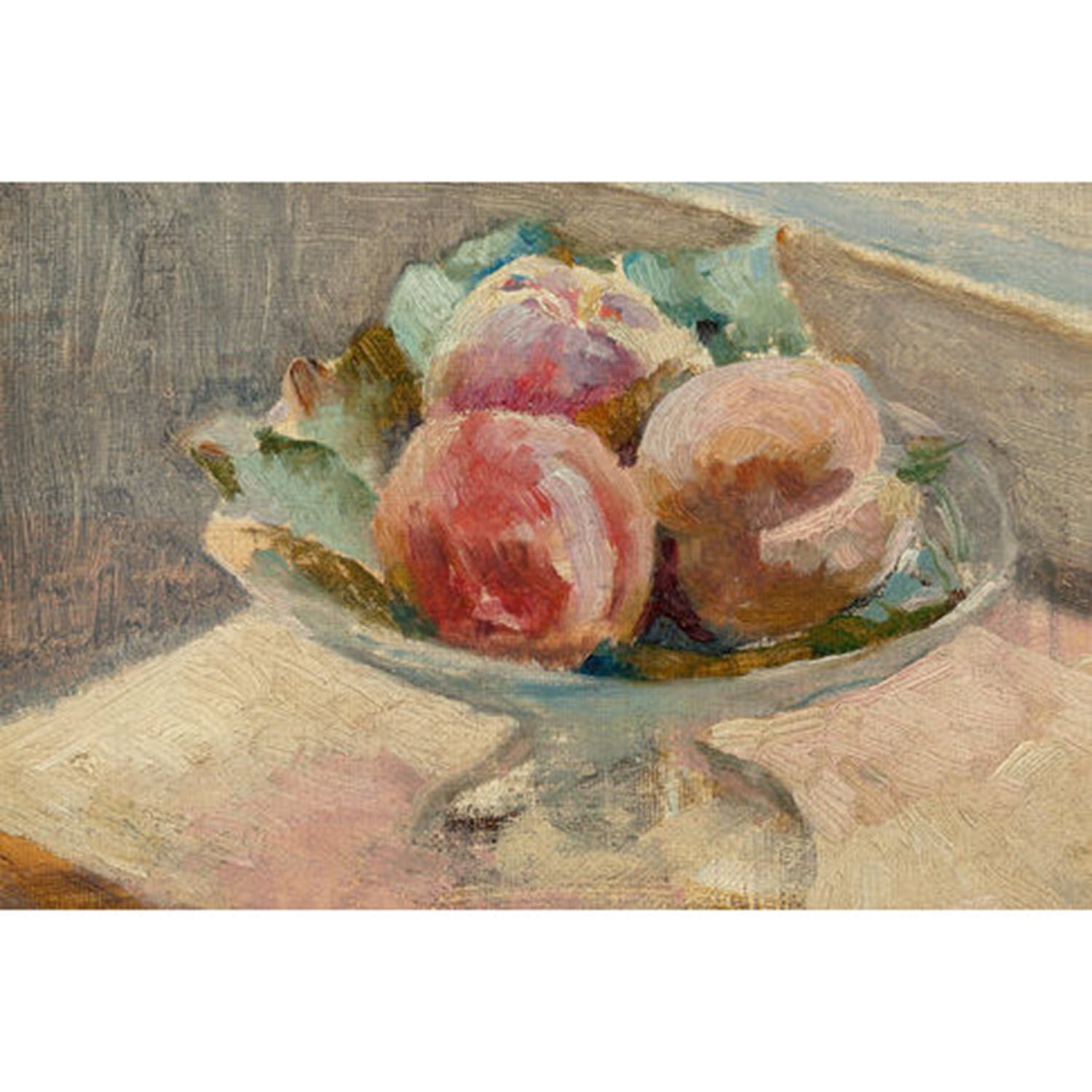 Peaches In Basket Artist Board