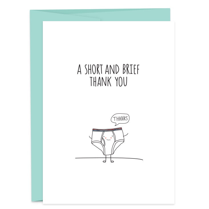 Short Brief Thank You Card