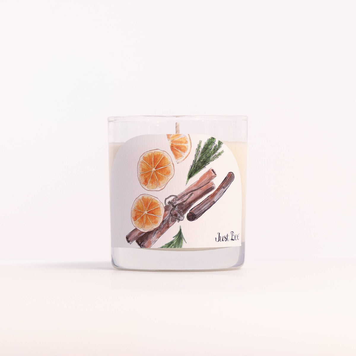 Christmas Hearth Glass Candle