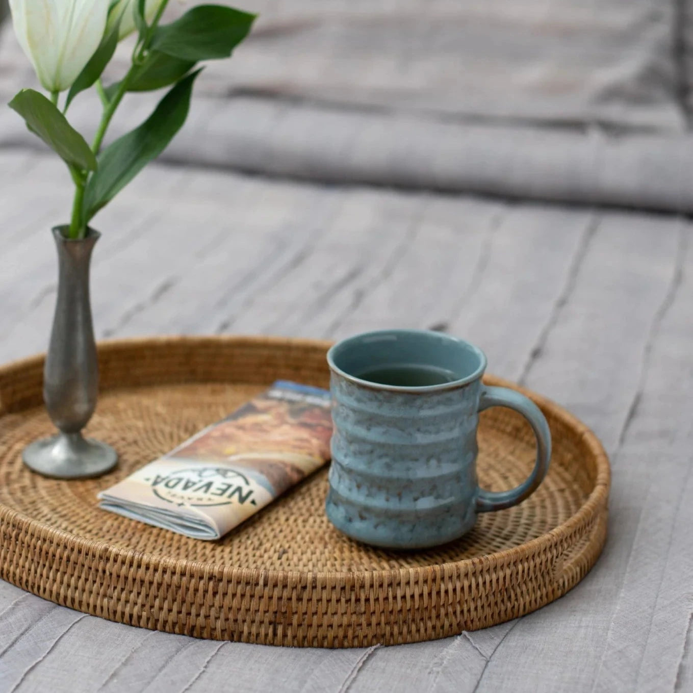 Oval Tray with Cutout Handles