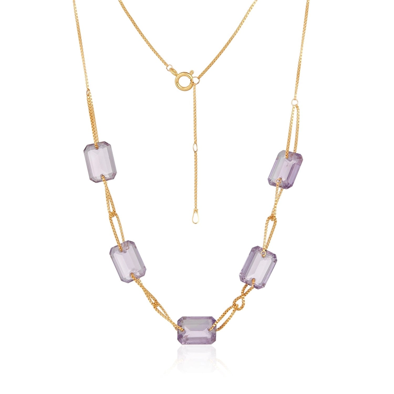 Avery Amethyst Gold Necklace