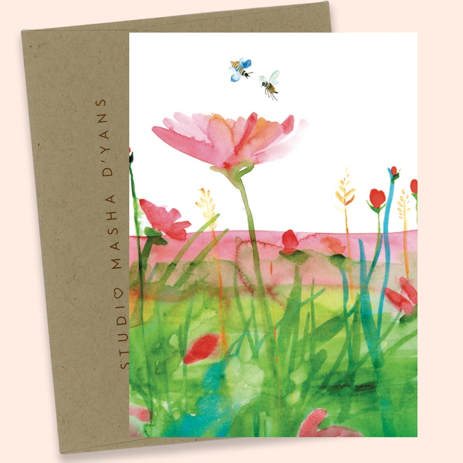 Bee Couple Floral Card