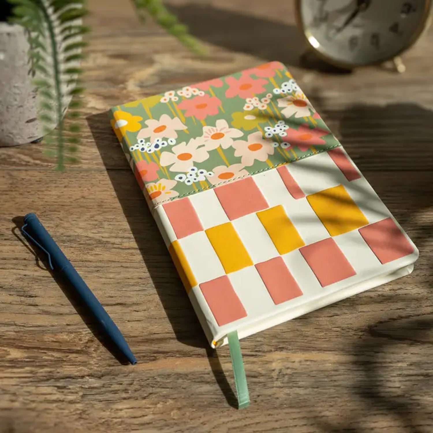 Blooms & Geos Embroidered Notebook