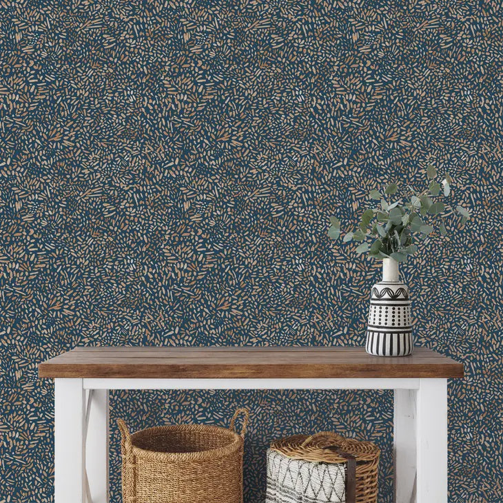 Brushstroke Garden Navy