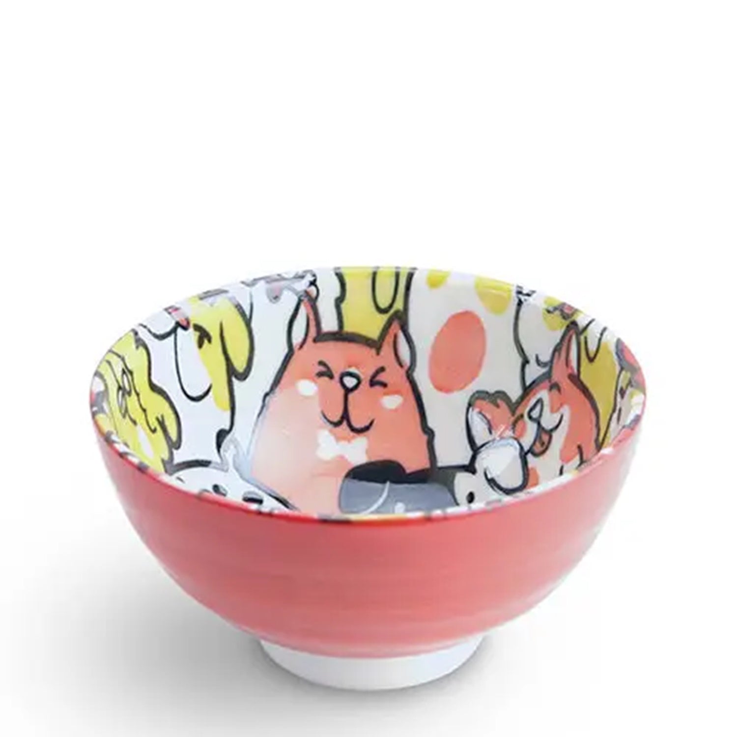 Bunch of Dogs Rice Bowl Red