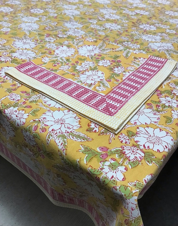 Camelia Yellow Tablecloth