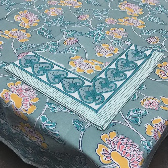 Cornflower Green Tablecloth