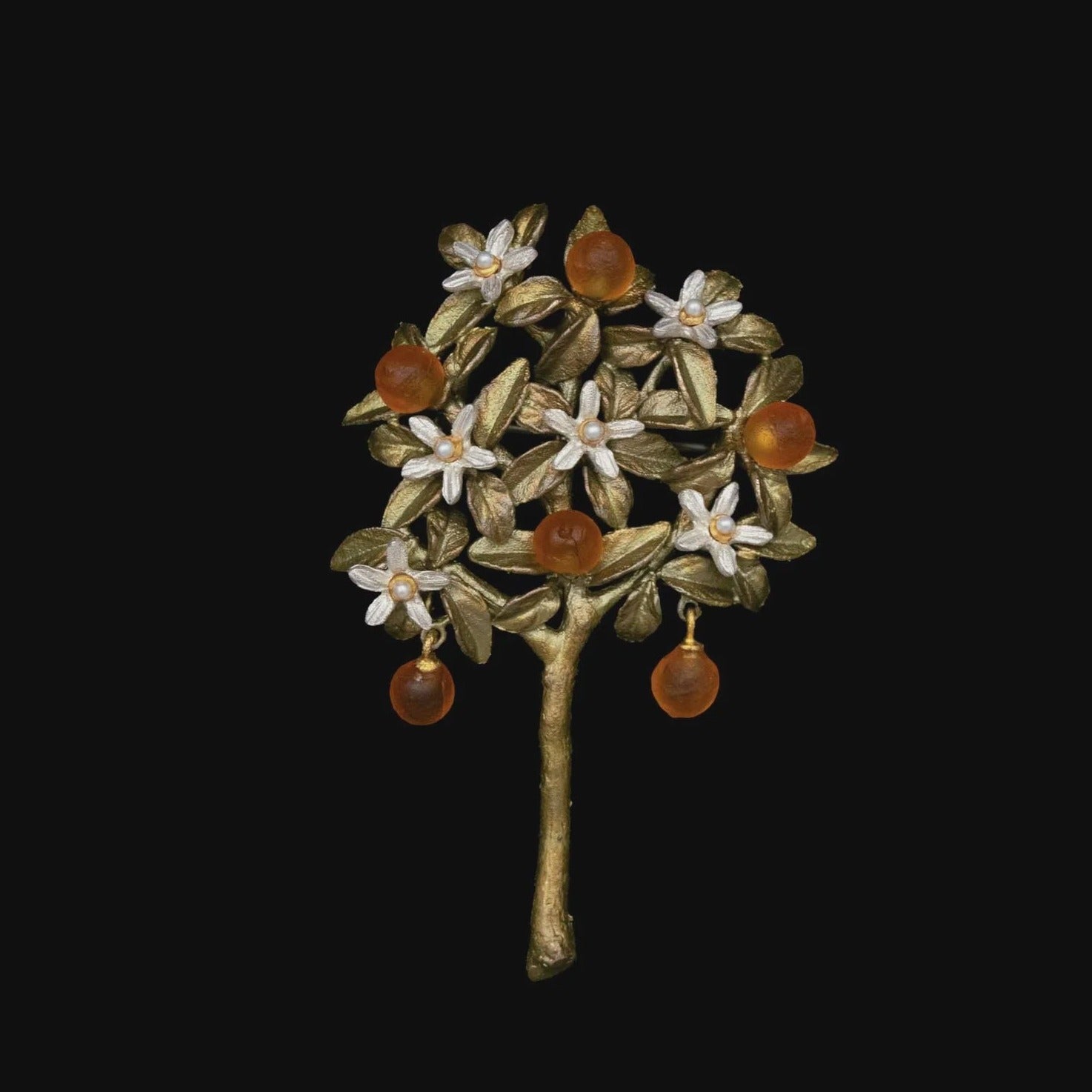 Dainty Orange Blossom Brooch