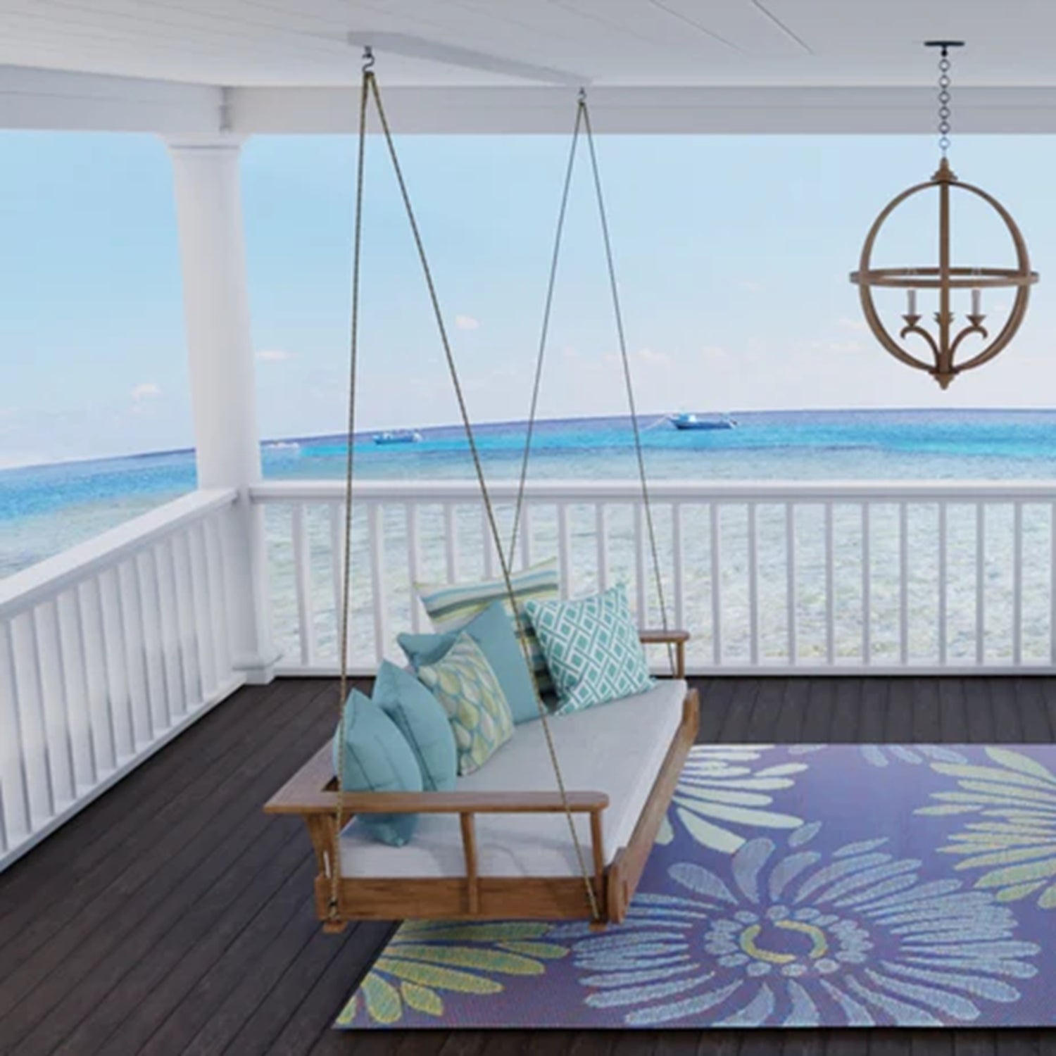 Daisy Blue Mat