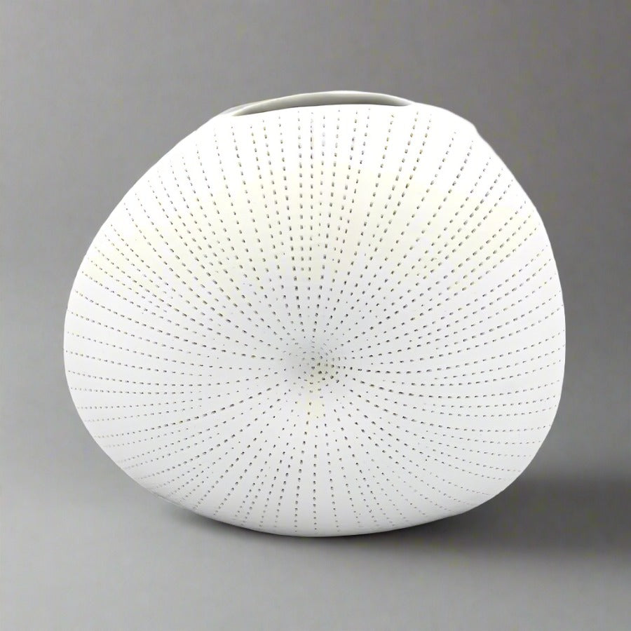 Diva White Round Mini S-Vase