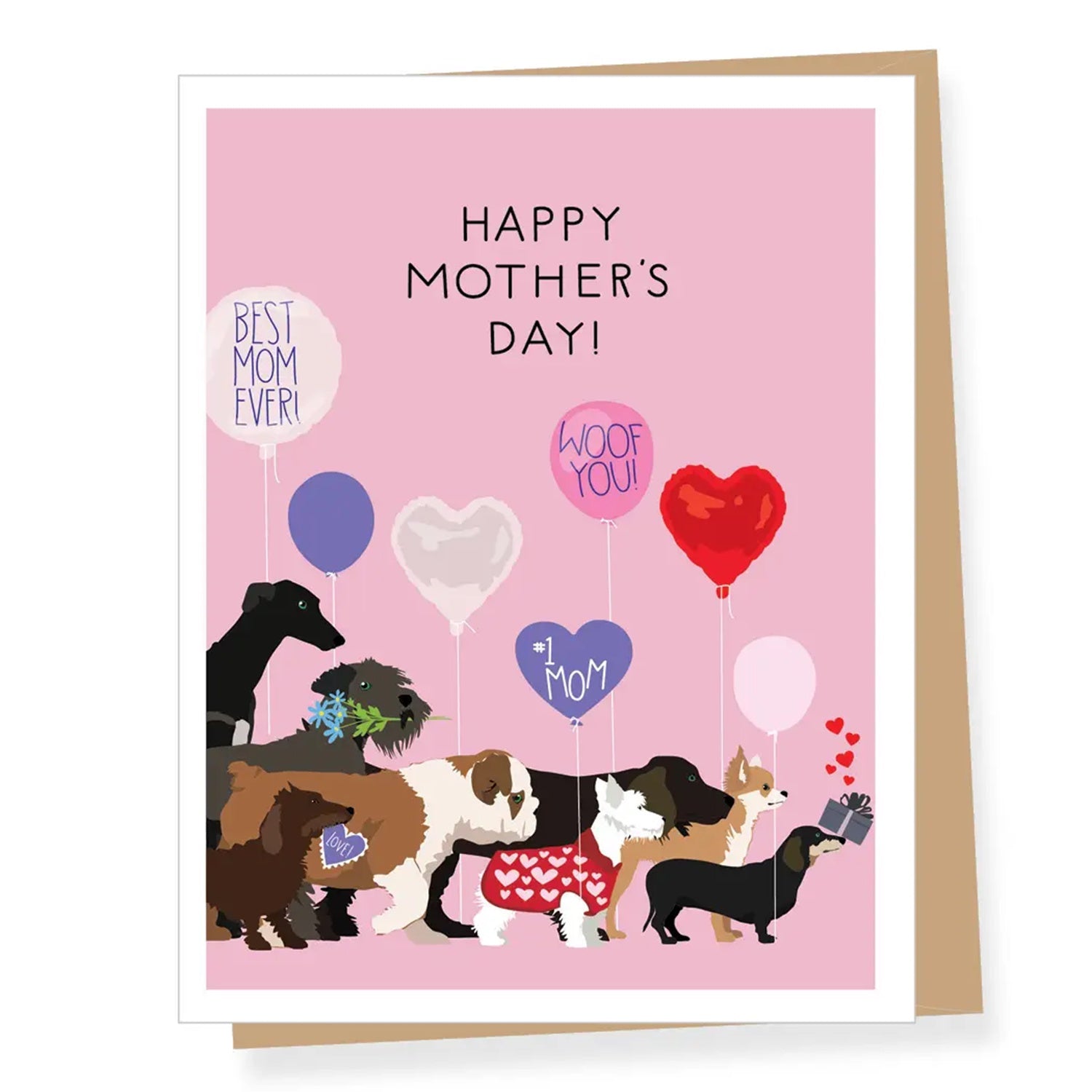 Dogwalk Mom Mothers Day Card