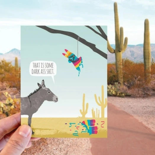 Donkey Pinata Birthday Card