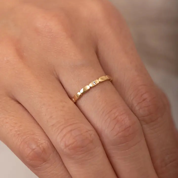 Edith White Topaz Band