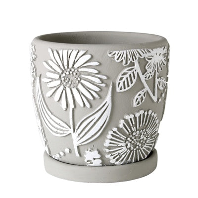 Elemental Cement Planter Grey