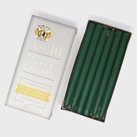 Emerald Green 10-Inch Taper Pair