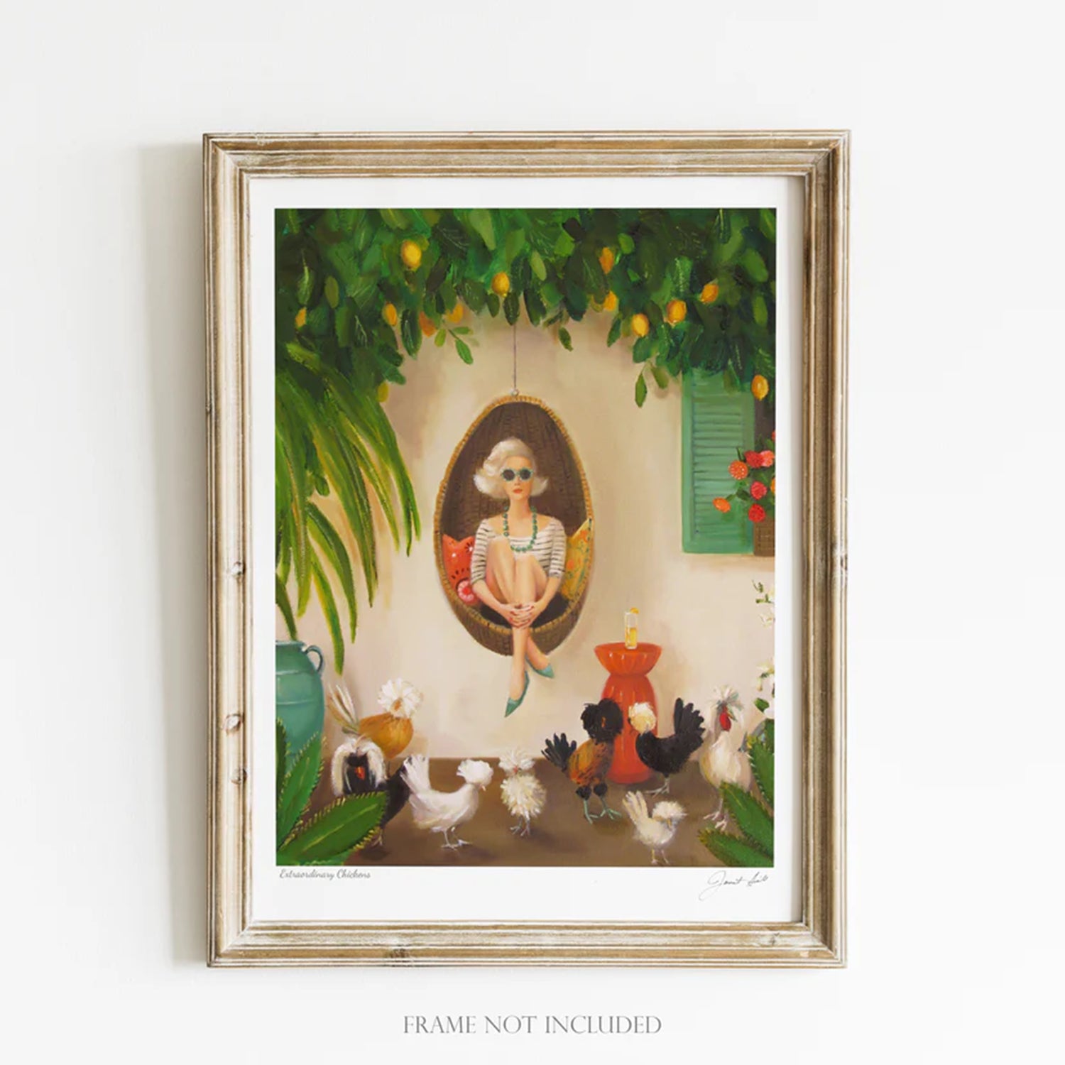 Extraordinary Chickens Art Print