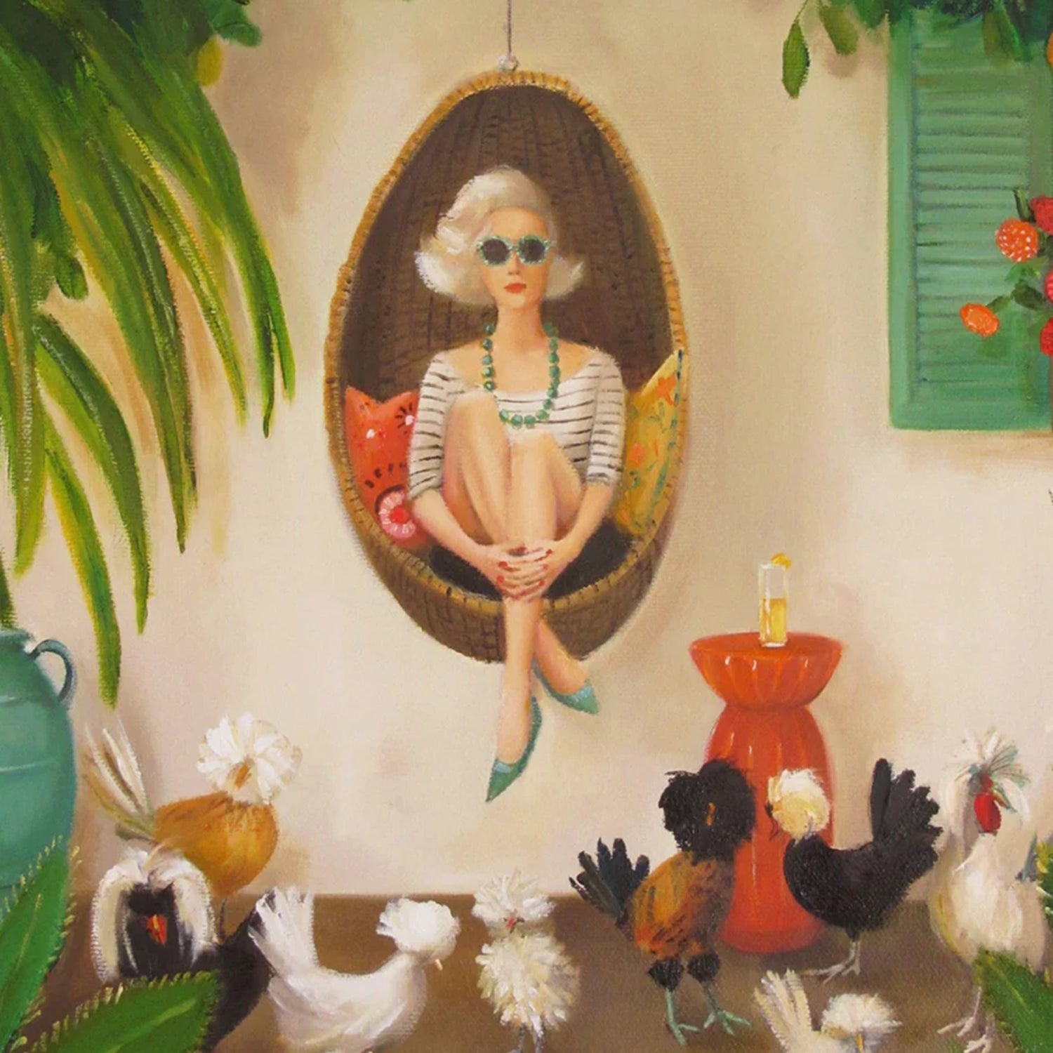 Extraordinary Chickens Art Print