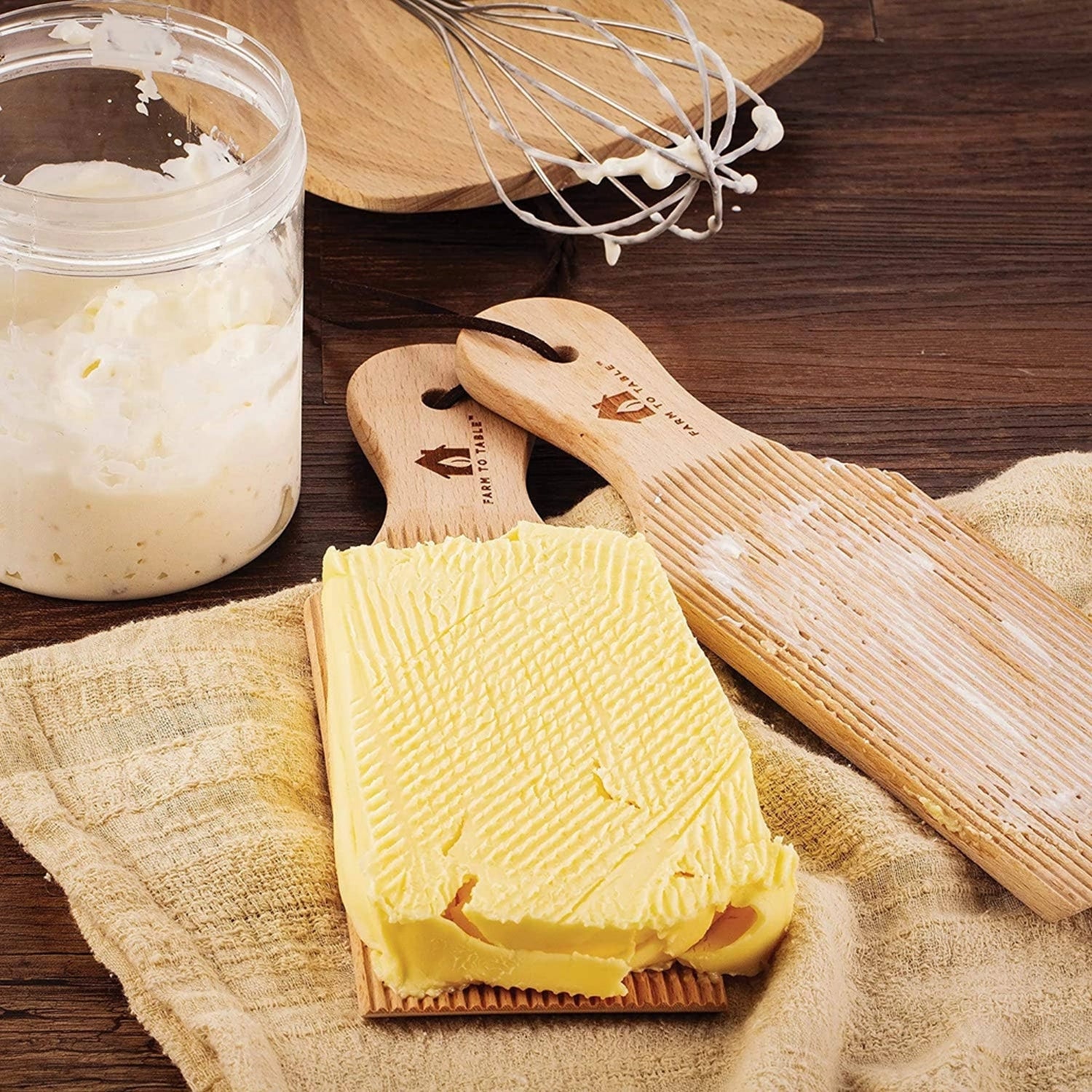 Natural Wood Butter Paddles