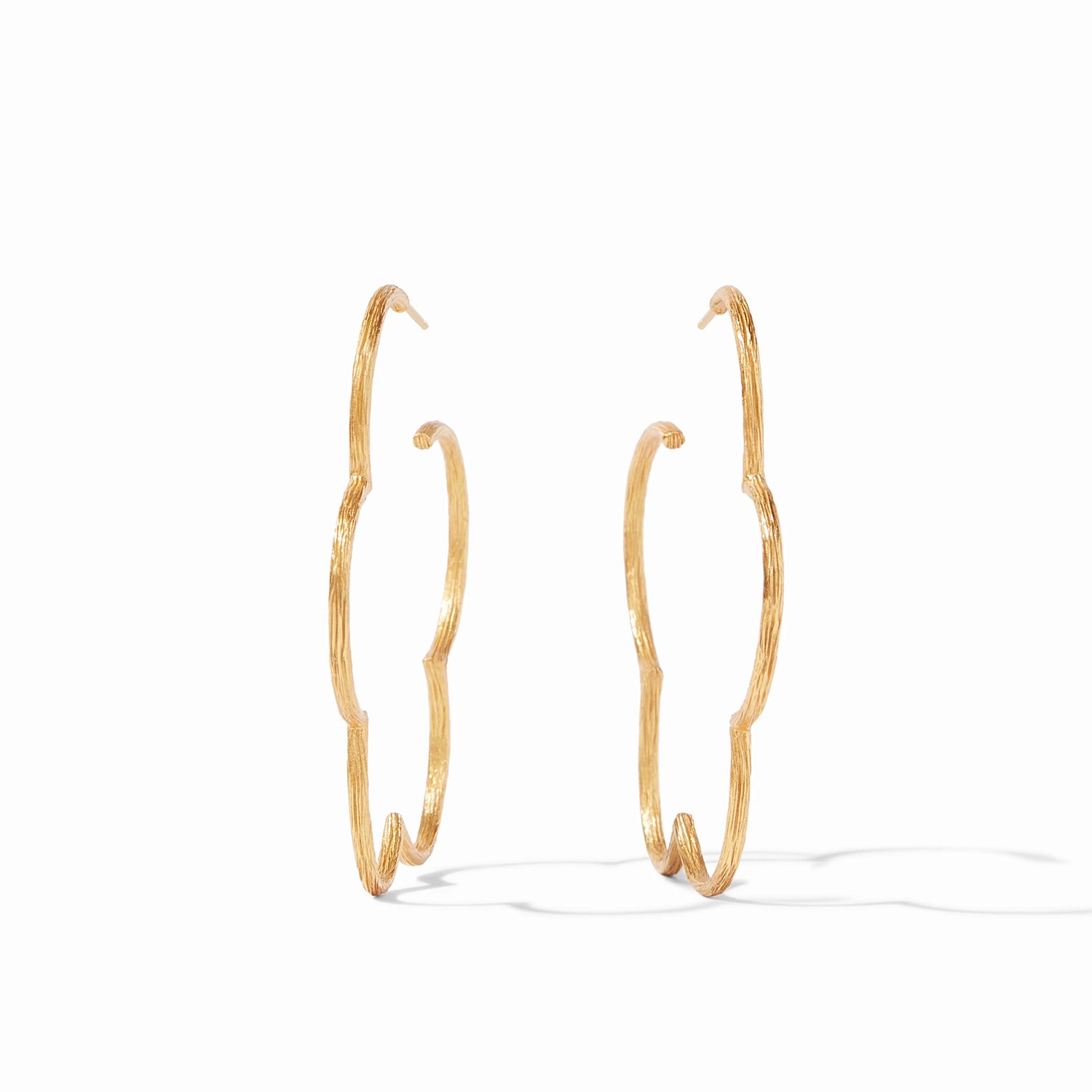 Gardenia Textured Hoop Earrings