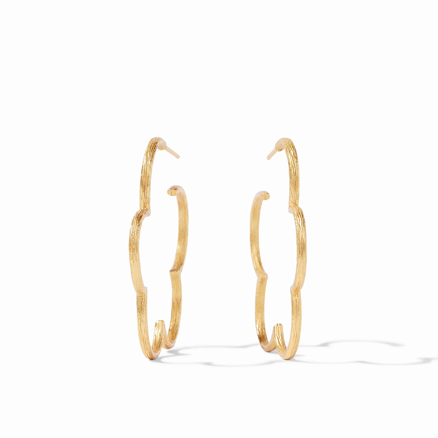 Gardenia Textured Hoop Earrings