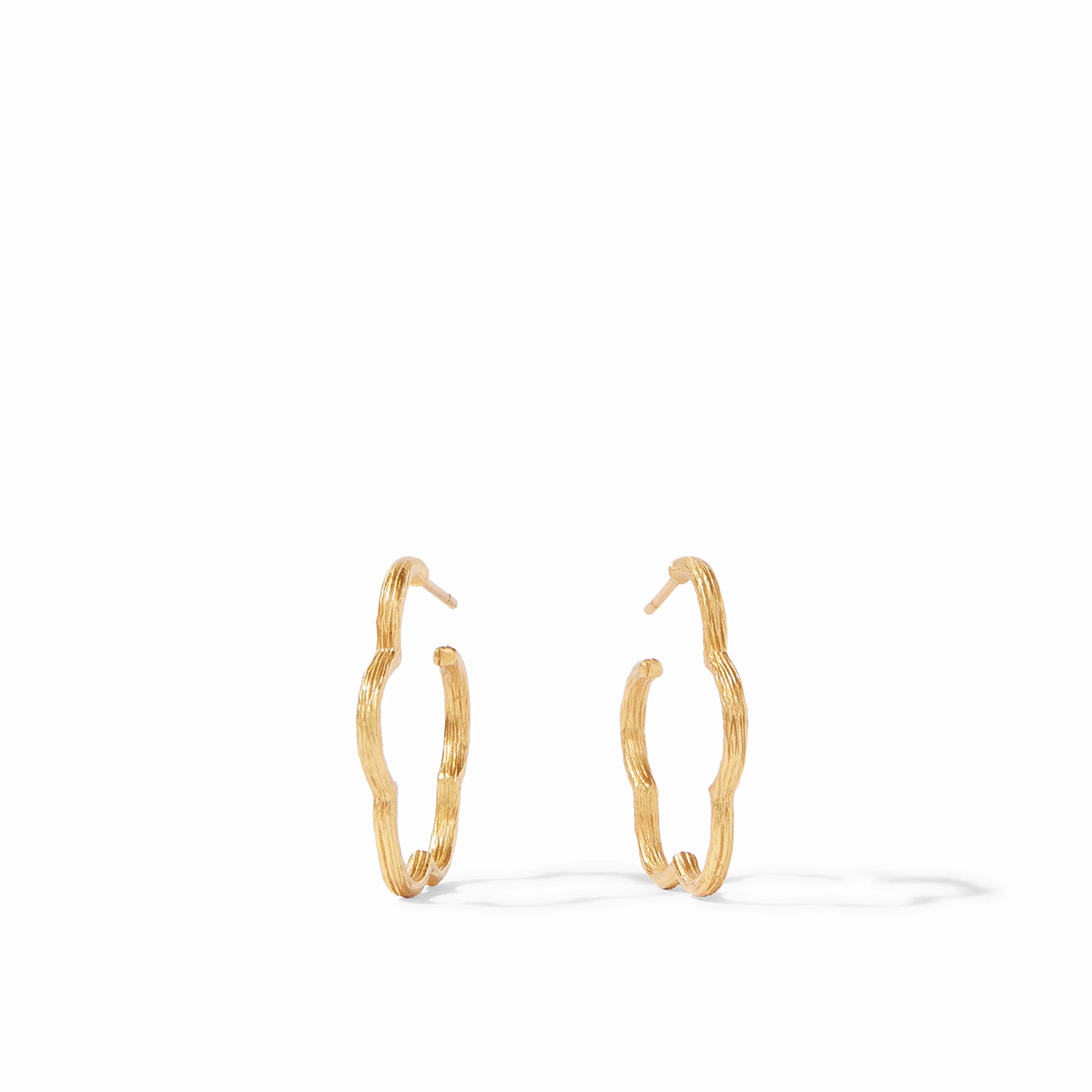 Gardenia Textured Hoop Earrings