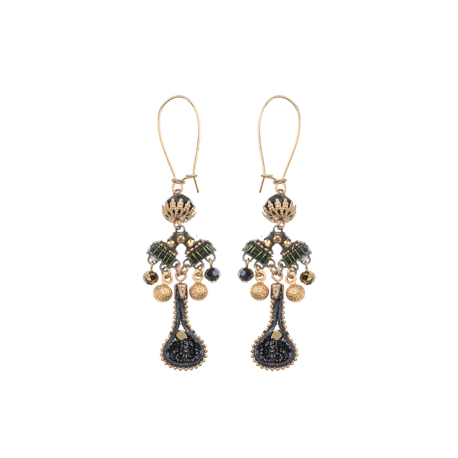 Gilded Black Vuloria Earrings