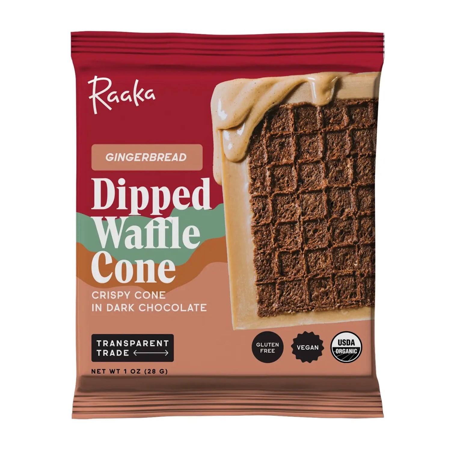 Gingerbread Chocolate Dipped Waffle