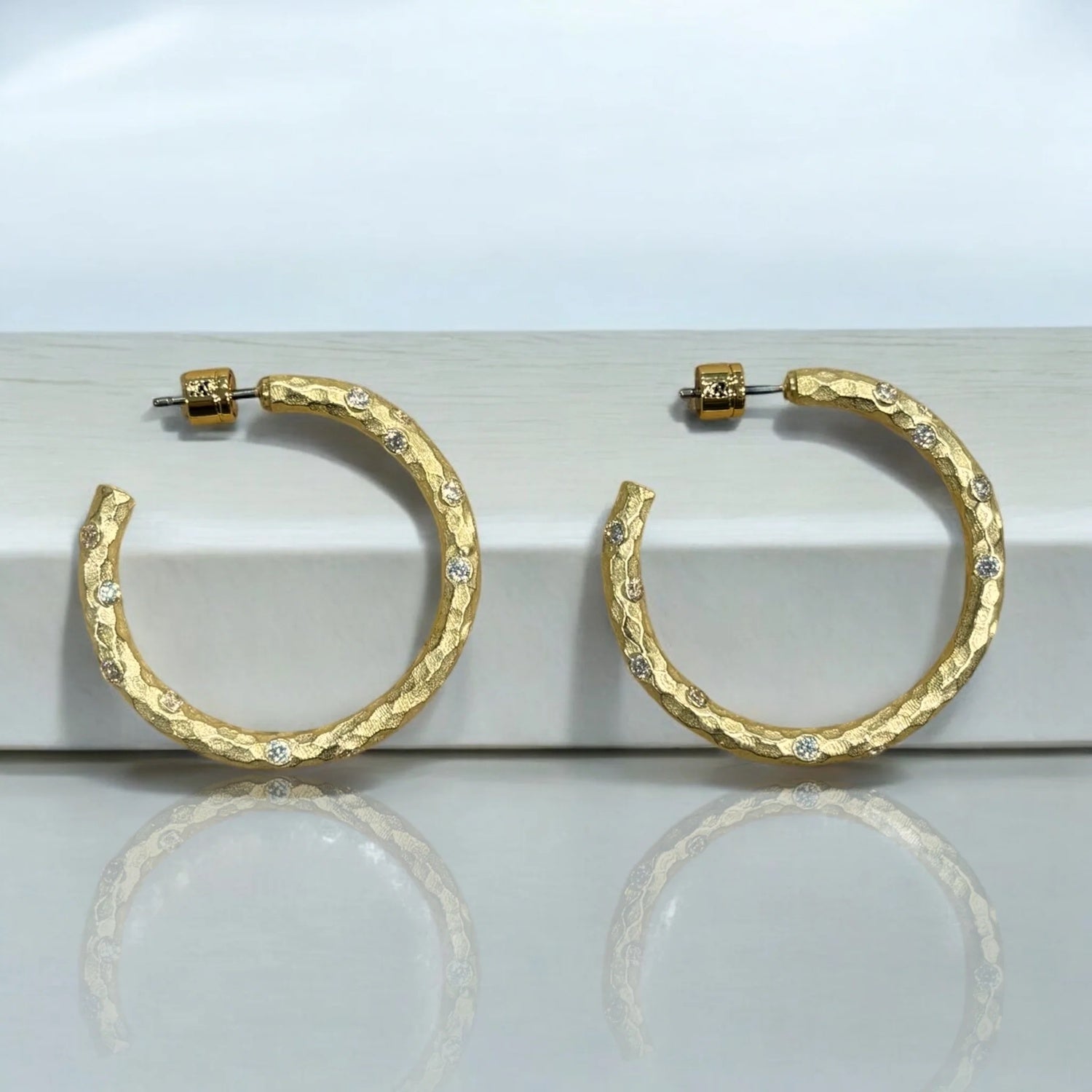 Gold Pavia Hoops 1.5"