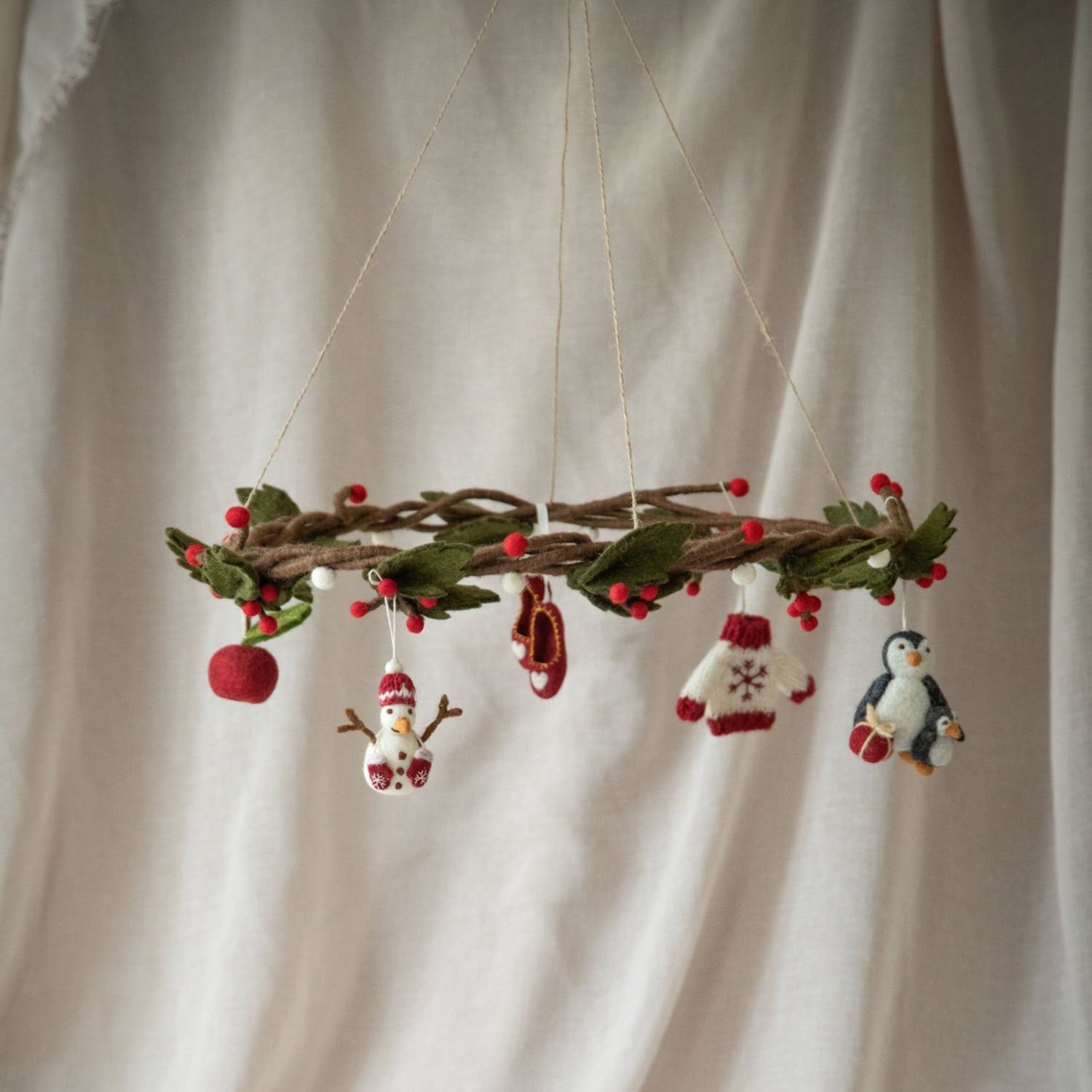 Hanging Holly Wreath