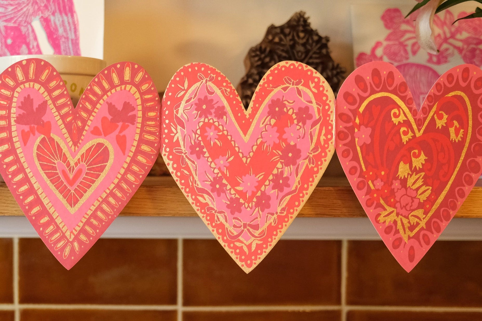 Hearts Concertina Garland