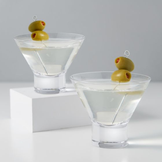Heavy Base Martini Glasses, Set of 2