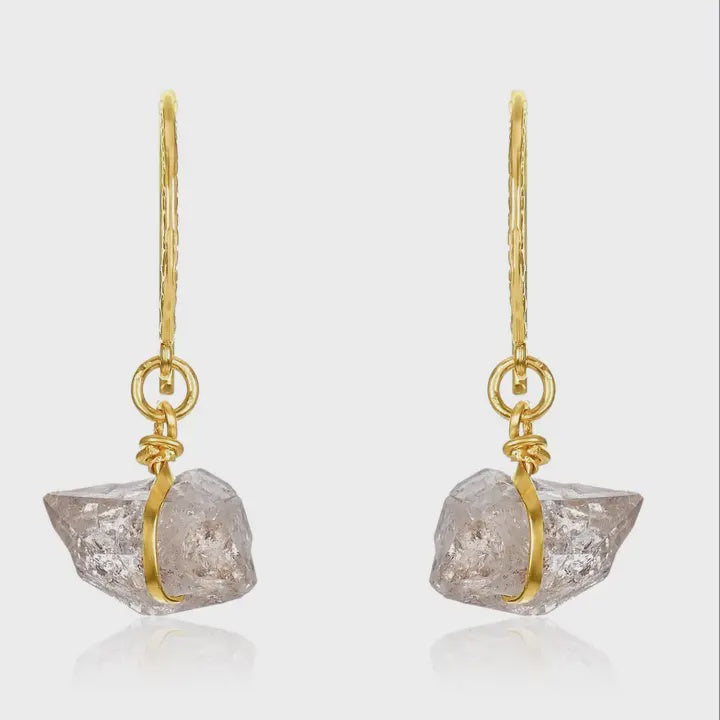 Herkimer Wand Earrings