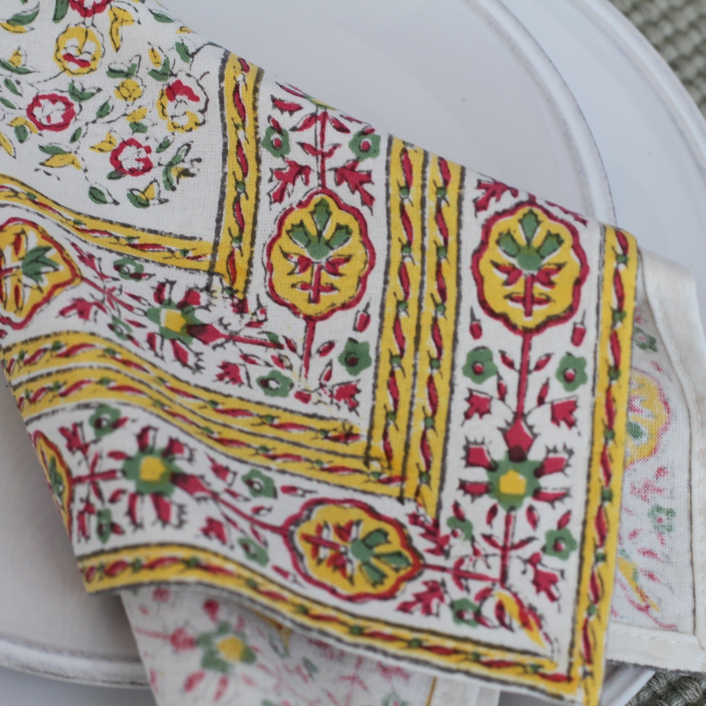 Cornwall Yellow Pink Napkin