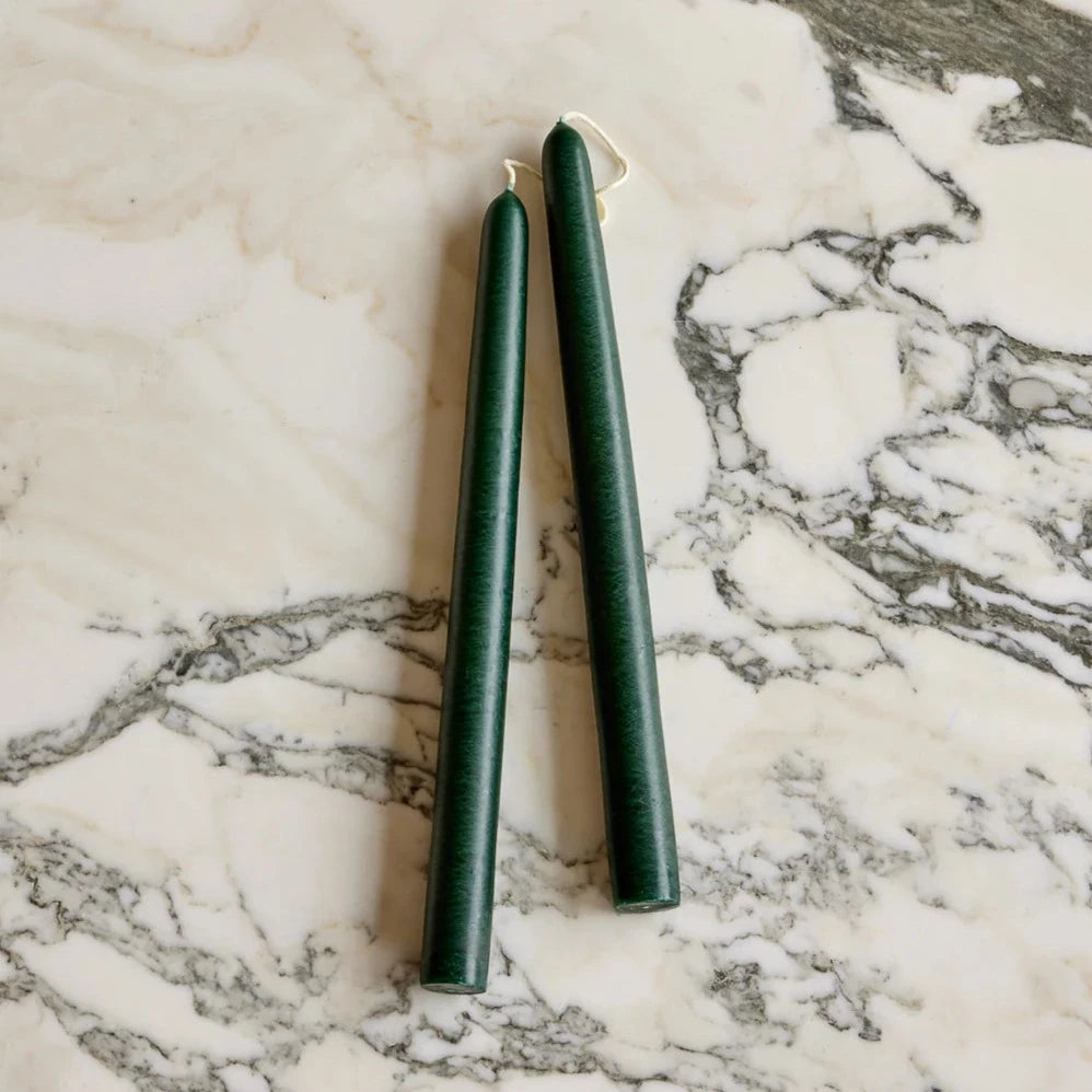 Emerald Green 10-Inch Taper Pair