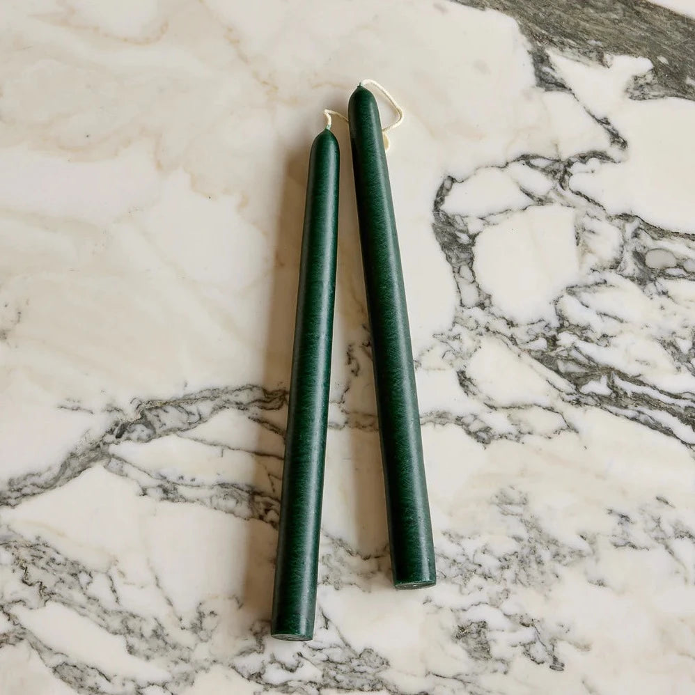 Hunter Green 10-Inch Taper Pair
