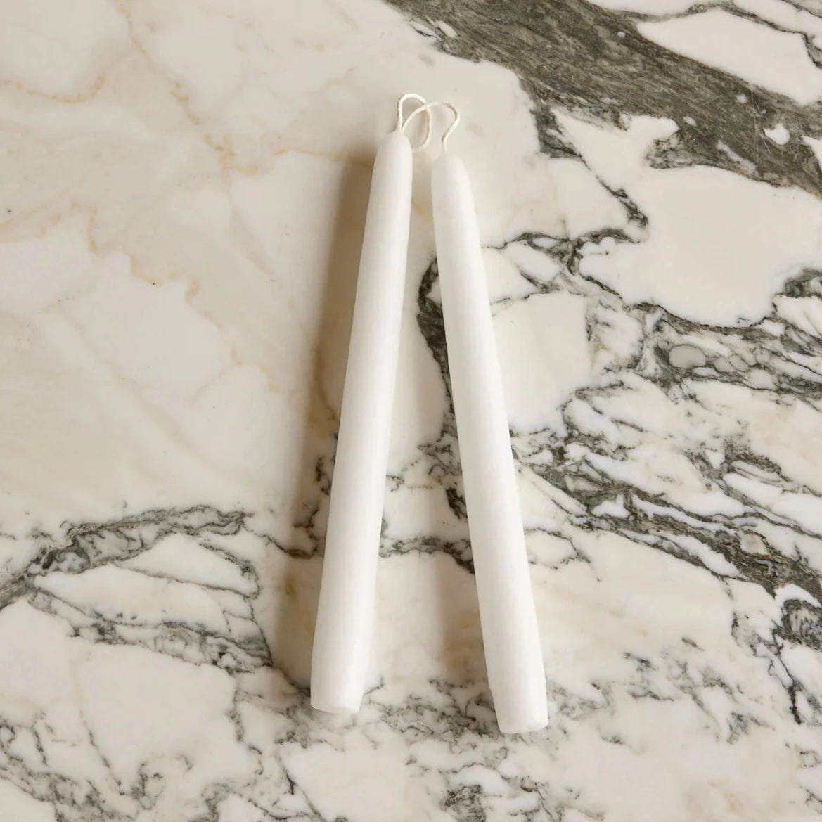Shell White 10-Inch Taper Pair
