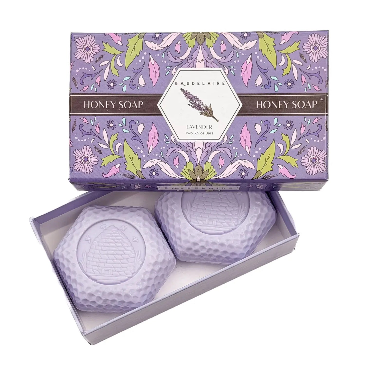 Lavender Honey Soap 3.5oz – 2 Bar Gift Box