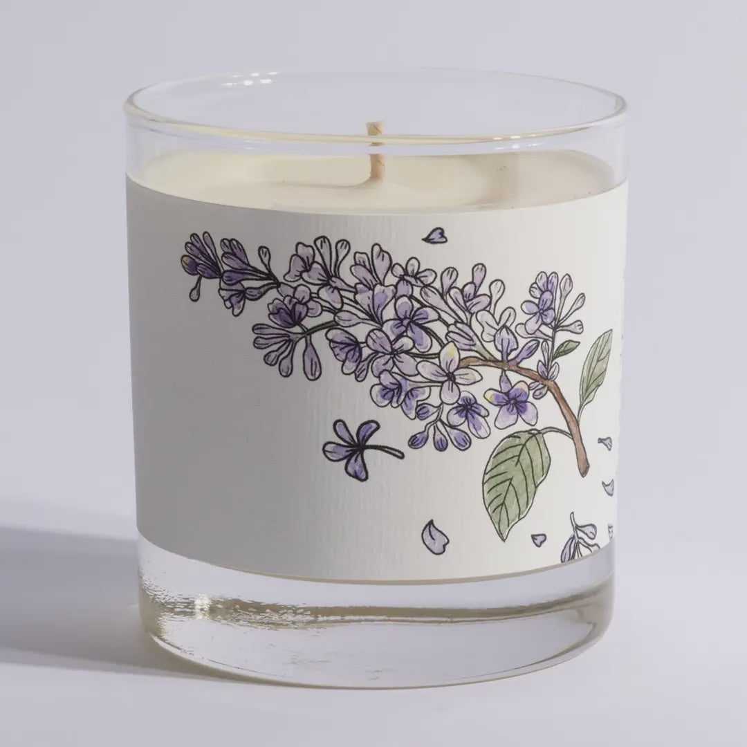 Lilac Glass Candle