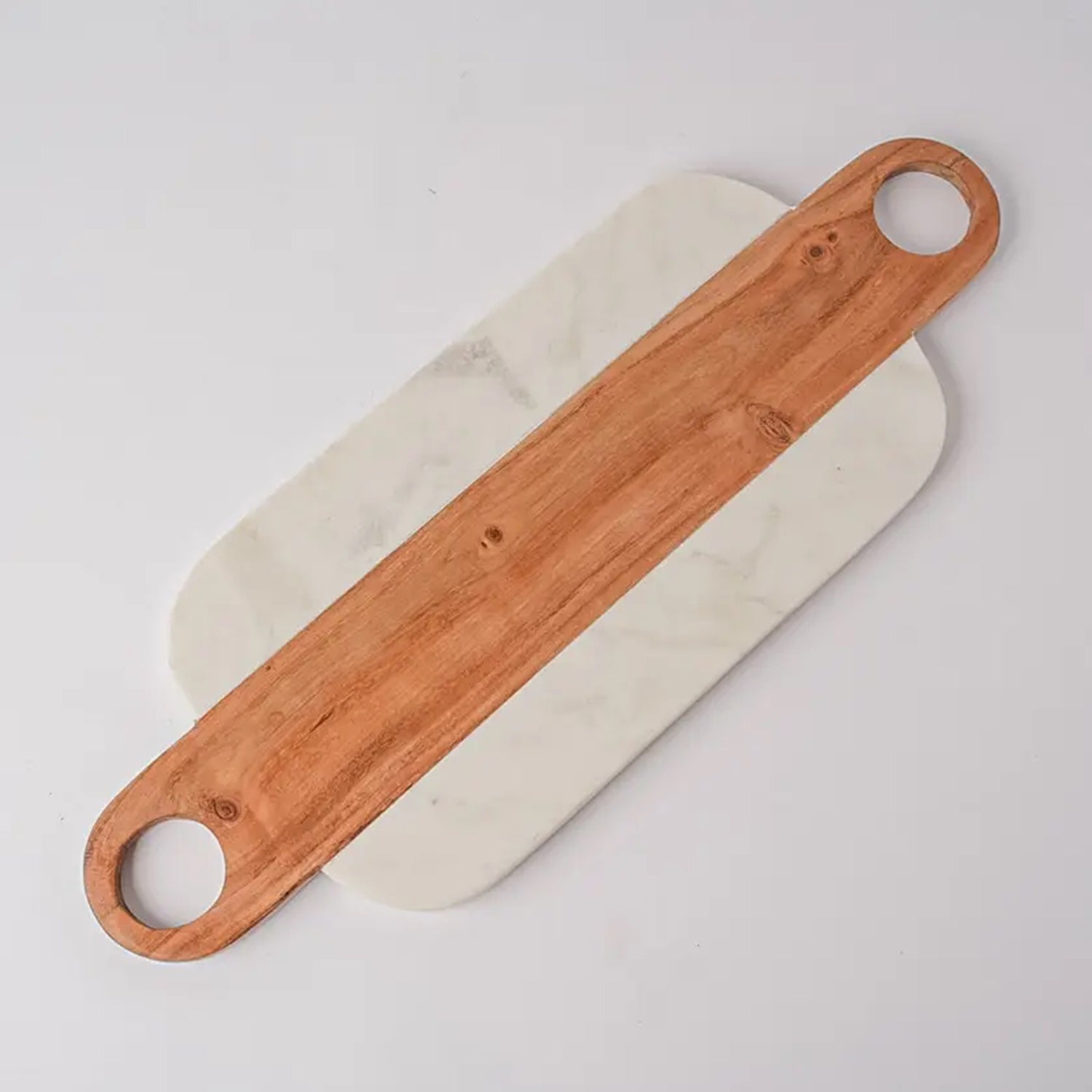 Marble and Acacia Serving Board