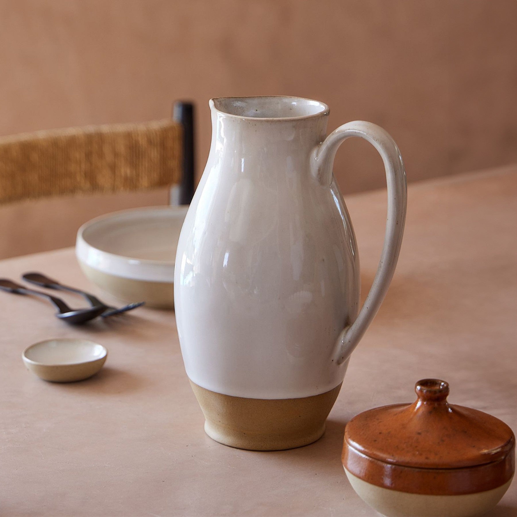 Marrakesh White Pitcher