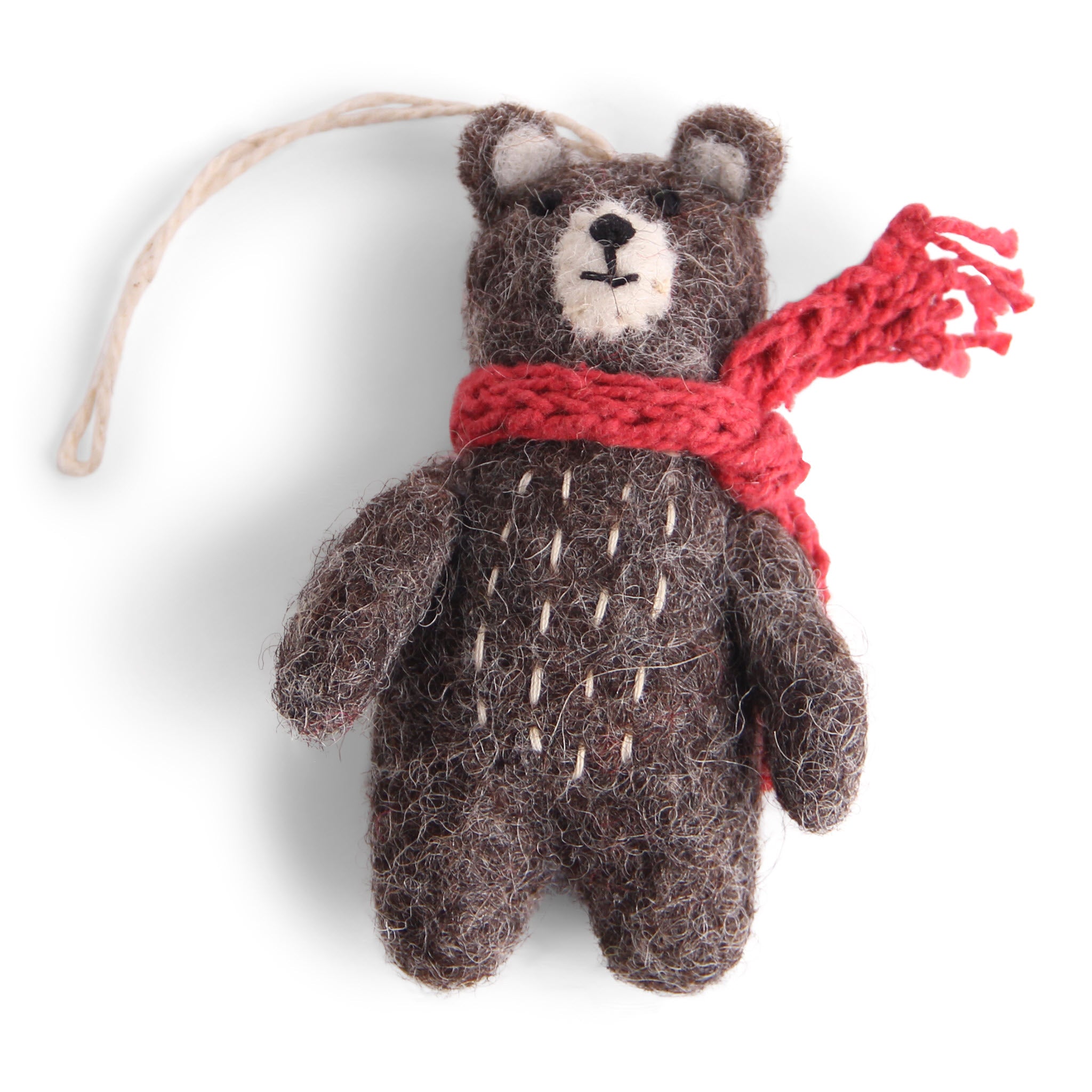 Mini Grey Bear Ornament