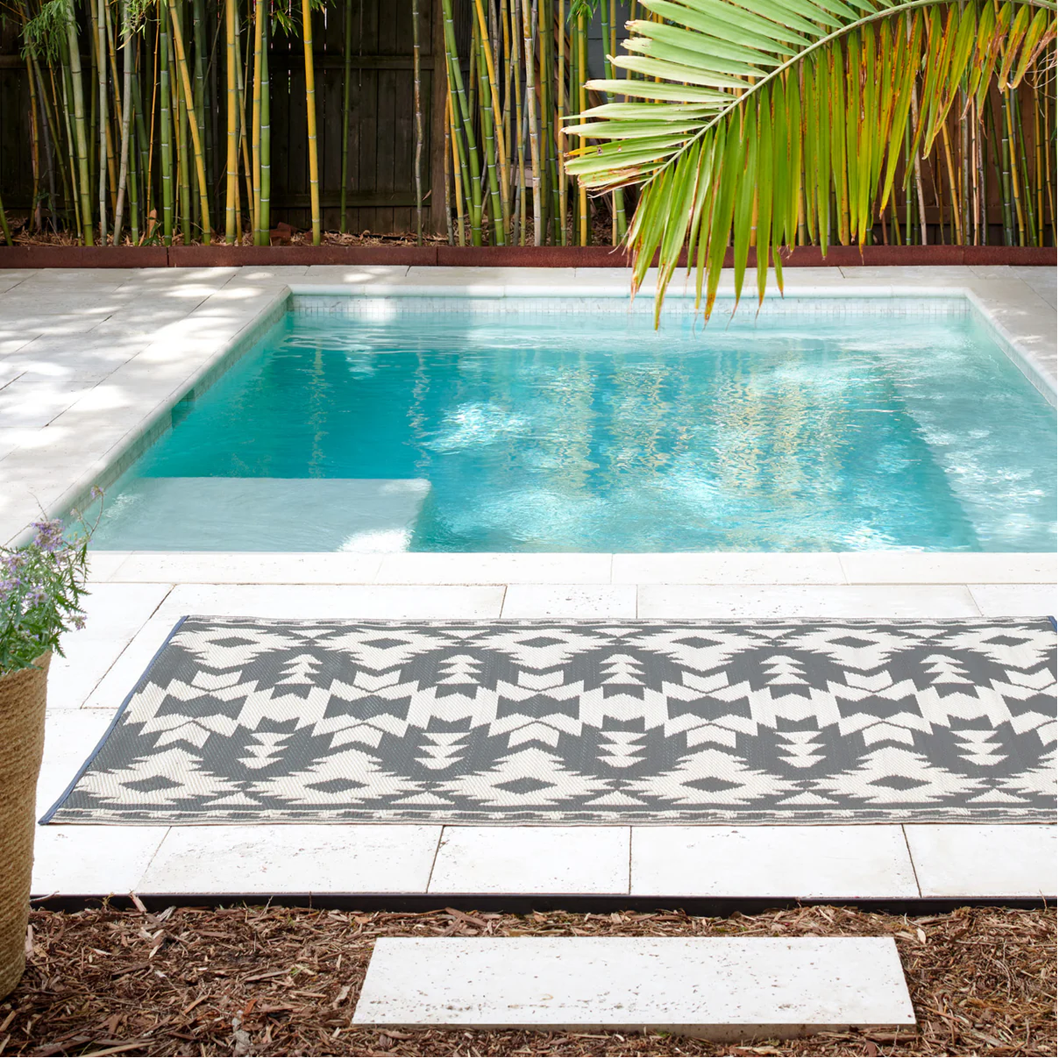 Miramar Gray Outdoor Mat
