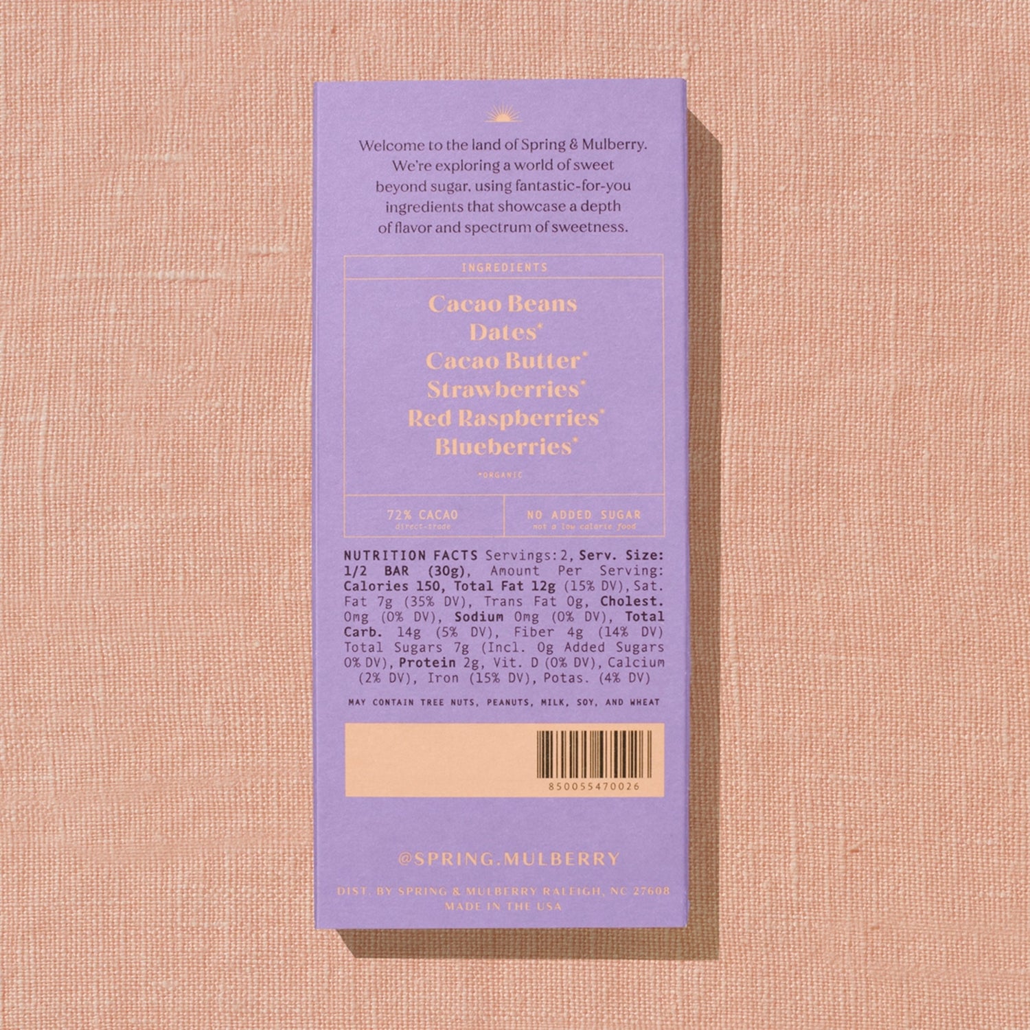 Mixed Berry Date-Sweetened Dark Chocolate