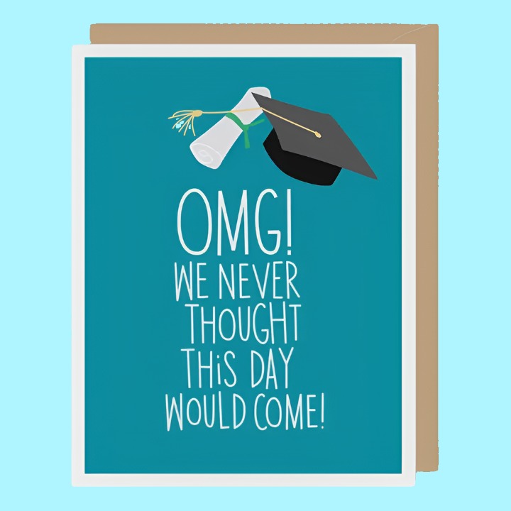 Omg Never Grad Graduation Card
