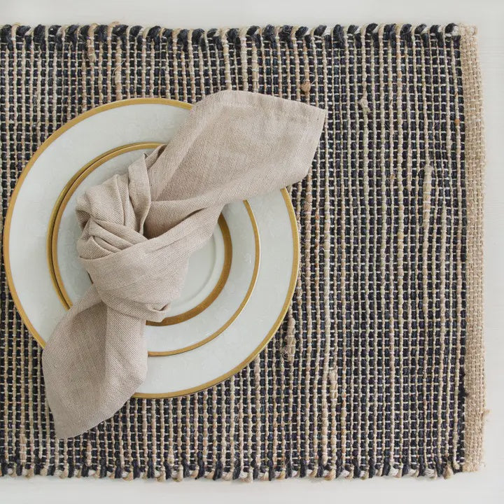 Ombre Jute & Black Placemat